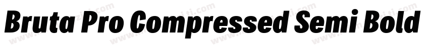 Bruta Pro Compressed Semi Bold字体转换